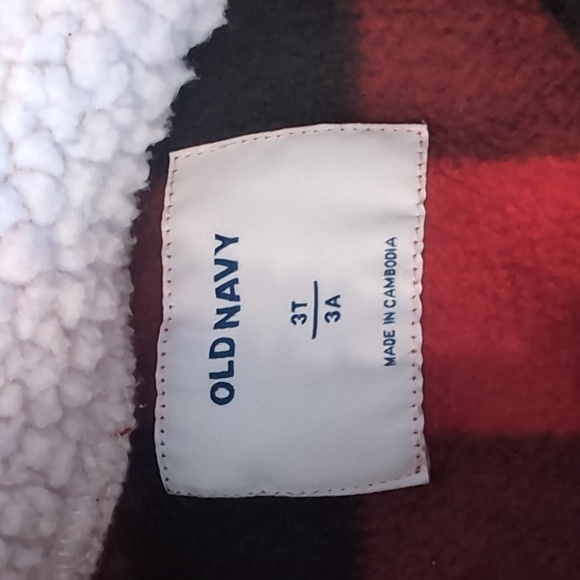 3T Micro Fleece Mock-Neck Pullover Red Buffalo Old Navy - Picture 2 of 4